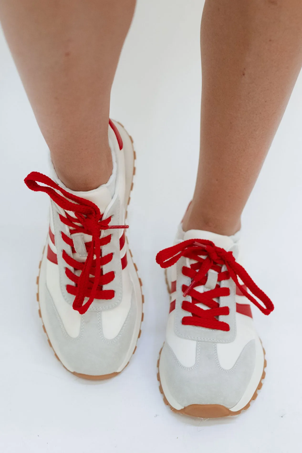 Adie Beige Red Sneakers