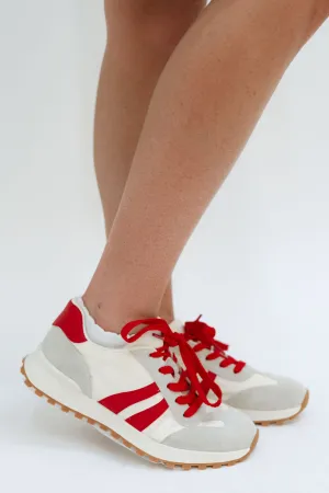 Adie Beige Red Sneakers