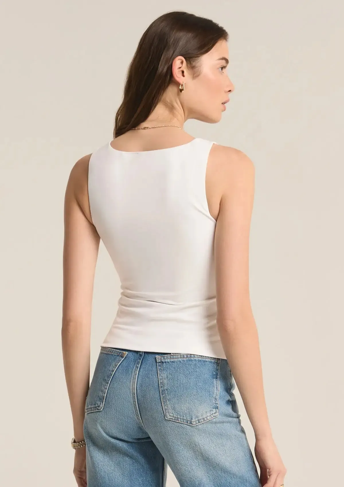 Avala V-Neck So Smooth Top - White