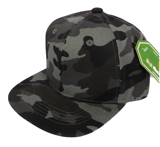 Baby and Children's Camo SnapBack Hat in Grey