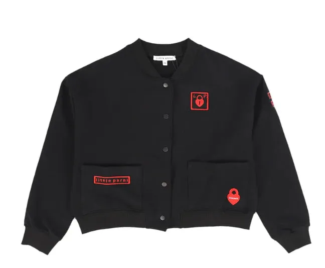 Black Baby Multipatch Bomber