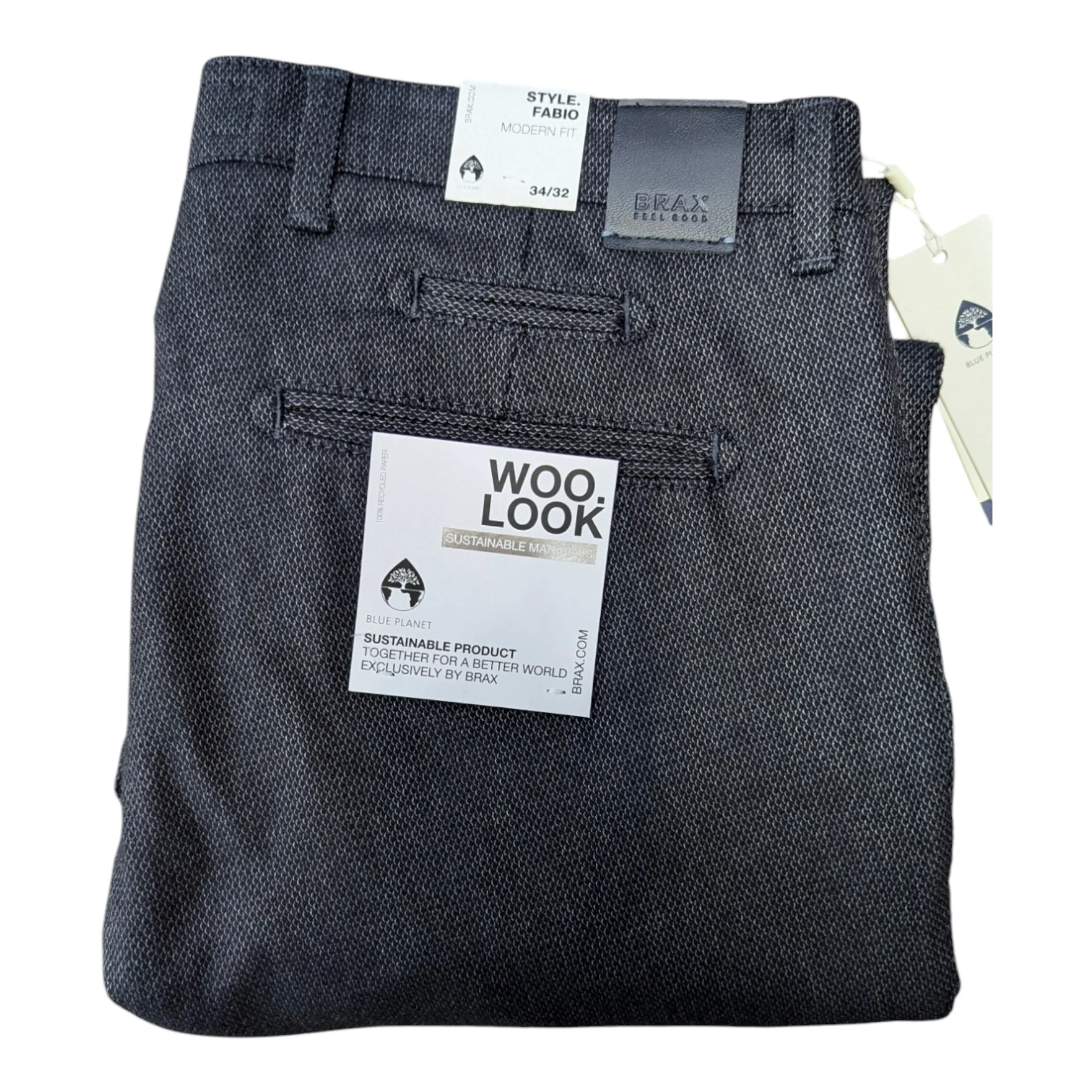 Brax Woo.Look Trousers Fabio Fit Dark Navy 85-1858