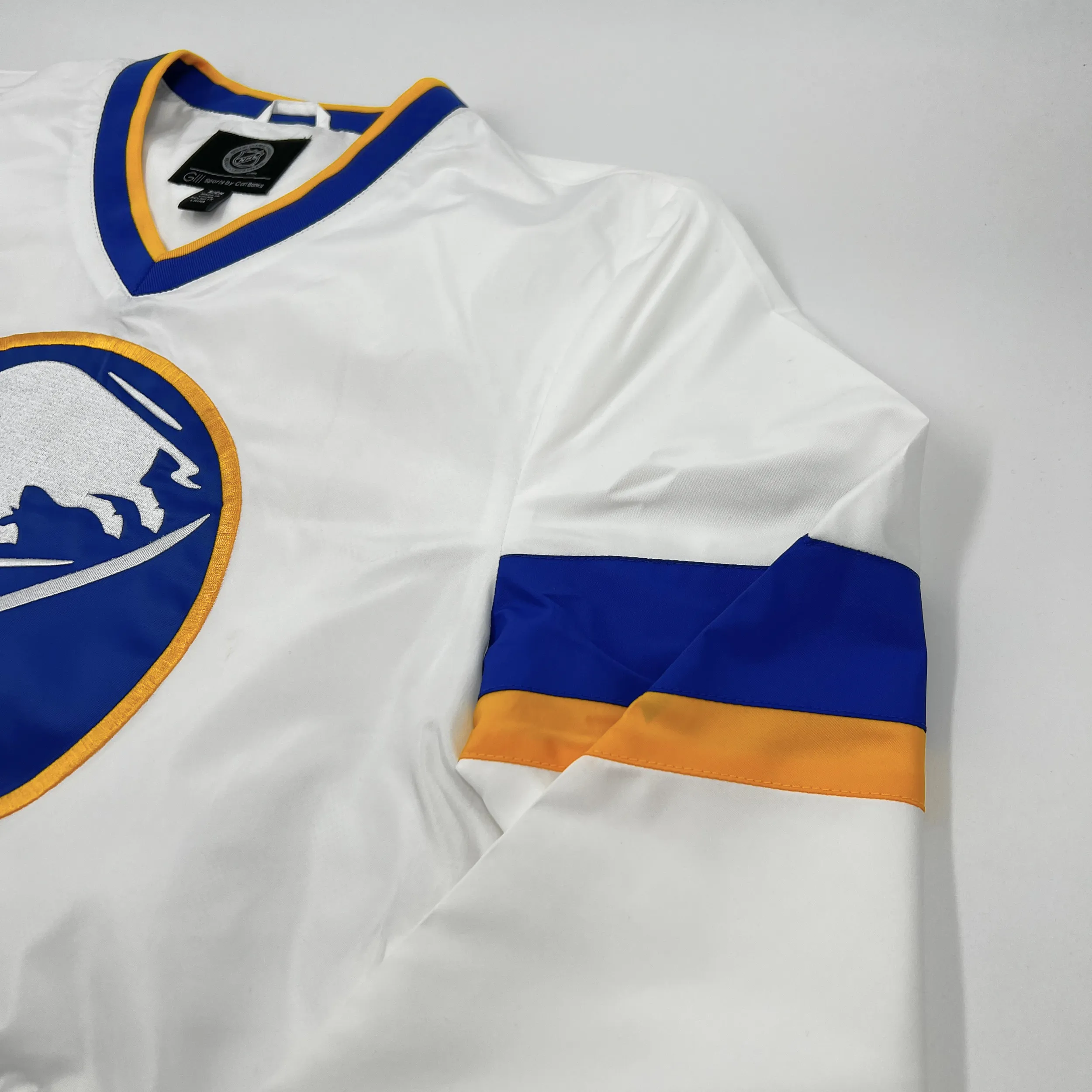 Buffalo Sabres Yard Line White V-Neck Pullover