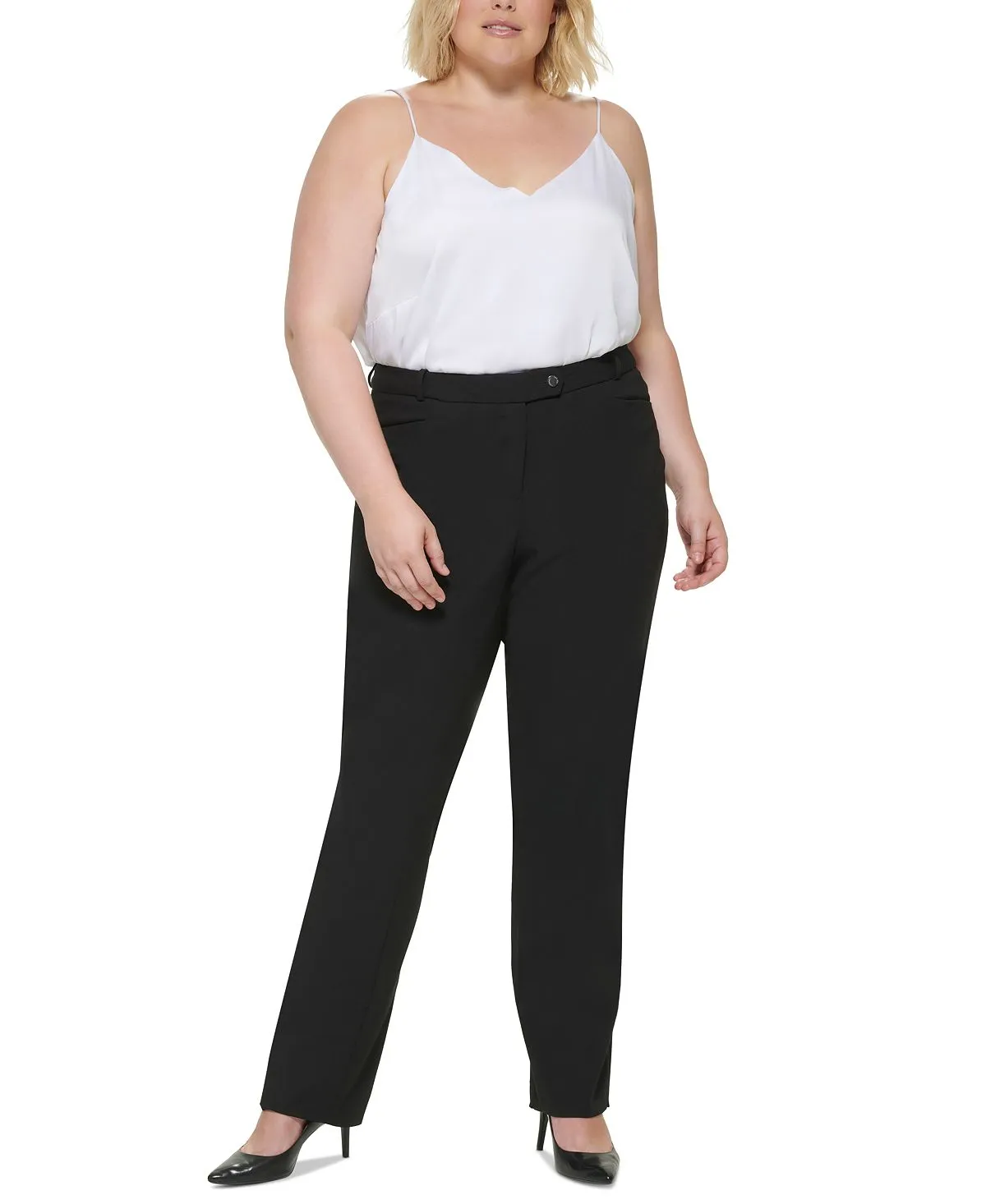 Calvin Klein Modern Plus Size Dress Pants, Black