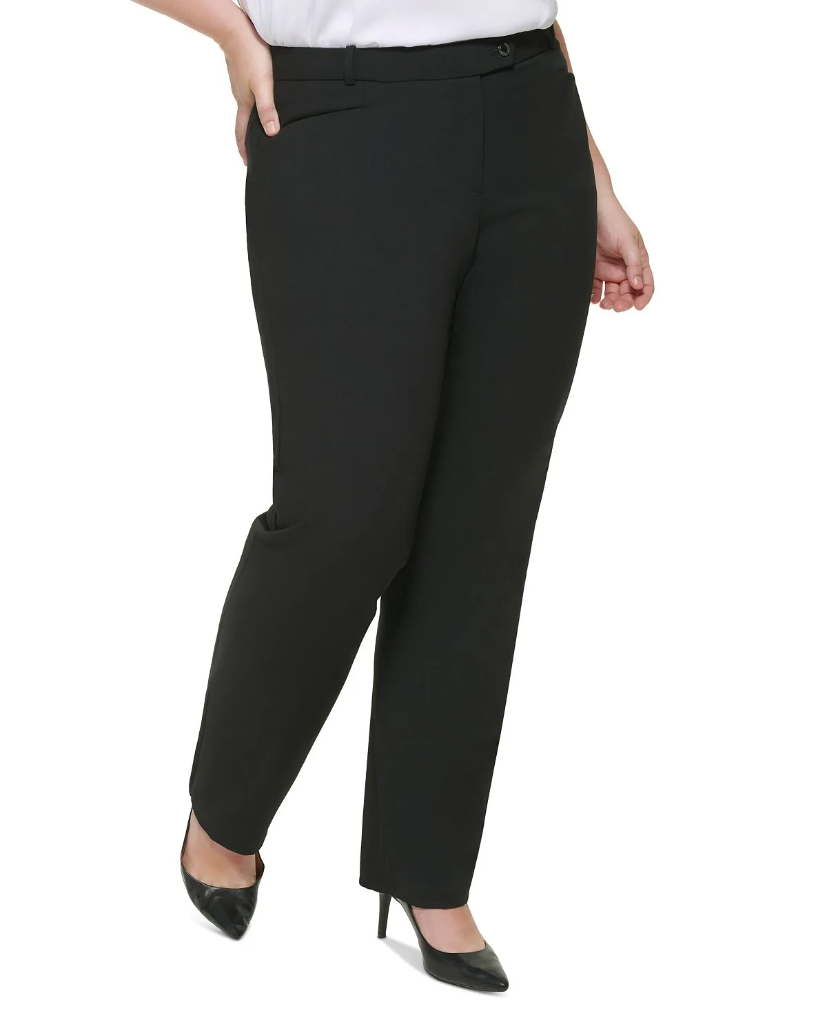 Calvin Klein Modern Plus Size Dress Pants, Black