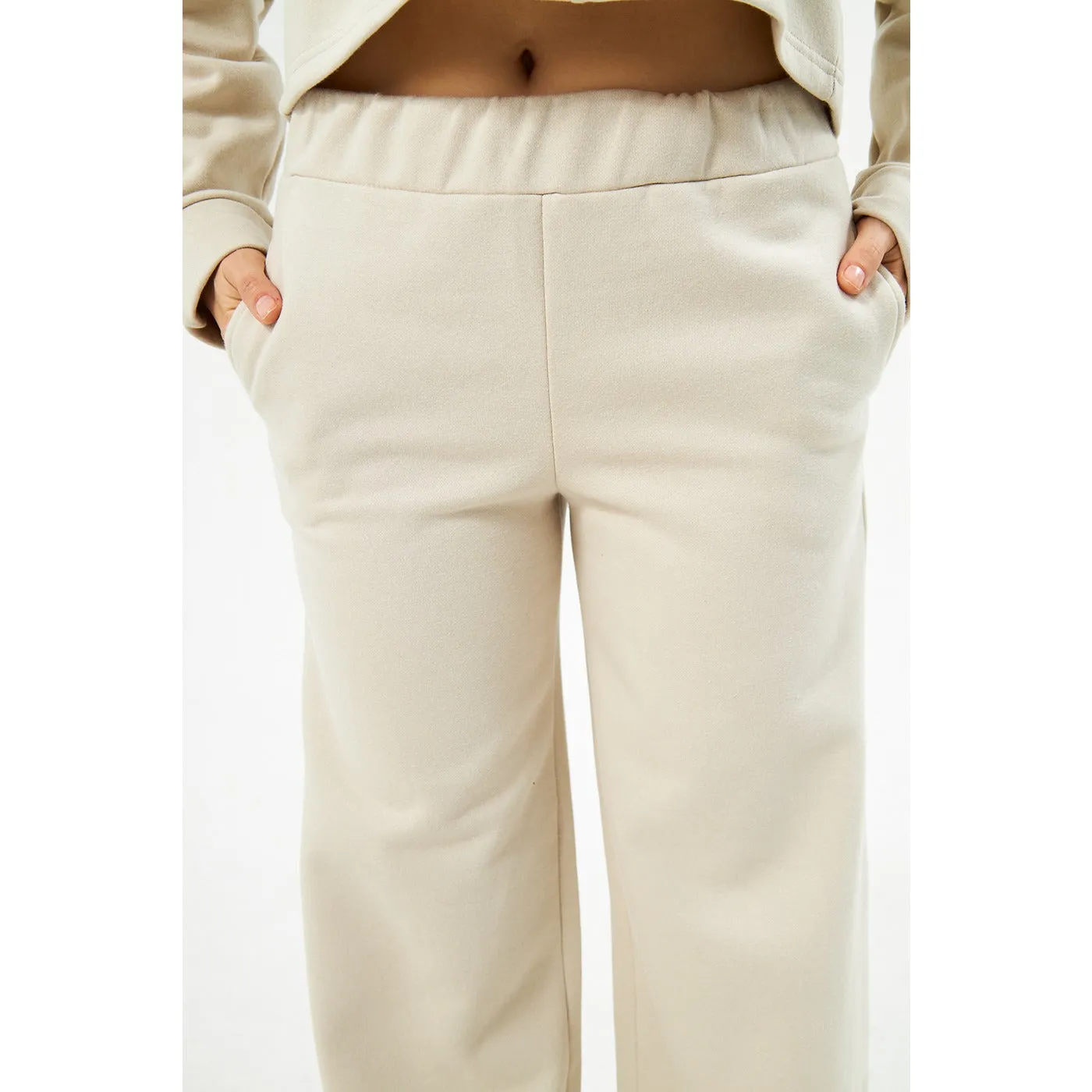 Cream Wide Leg Trouser