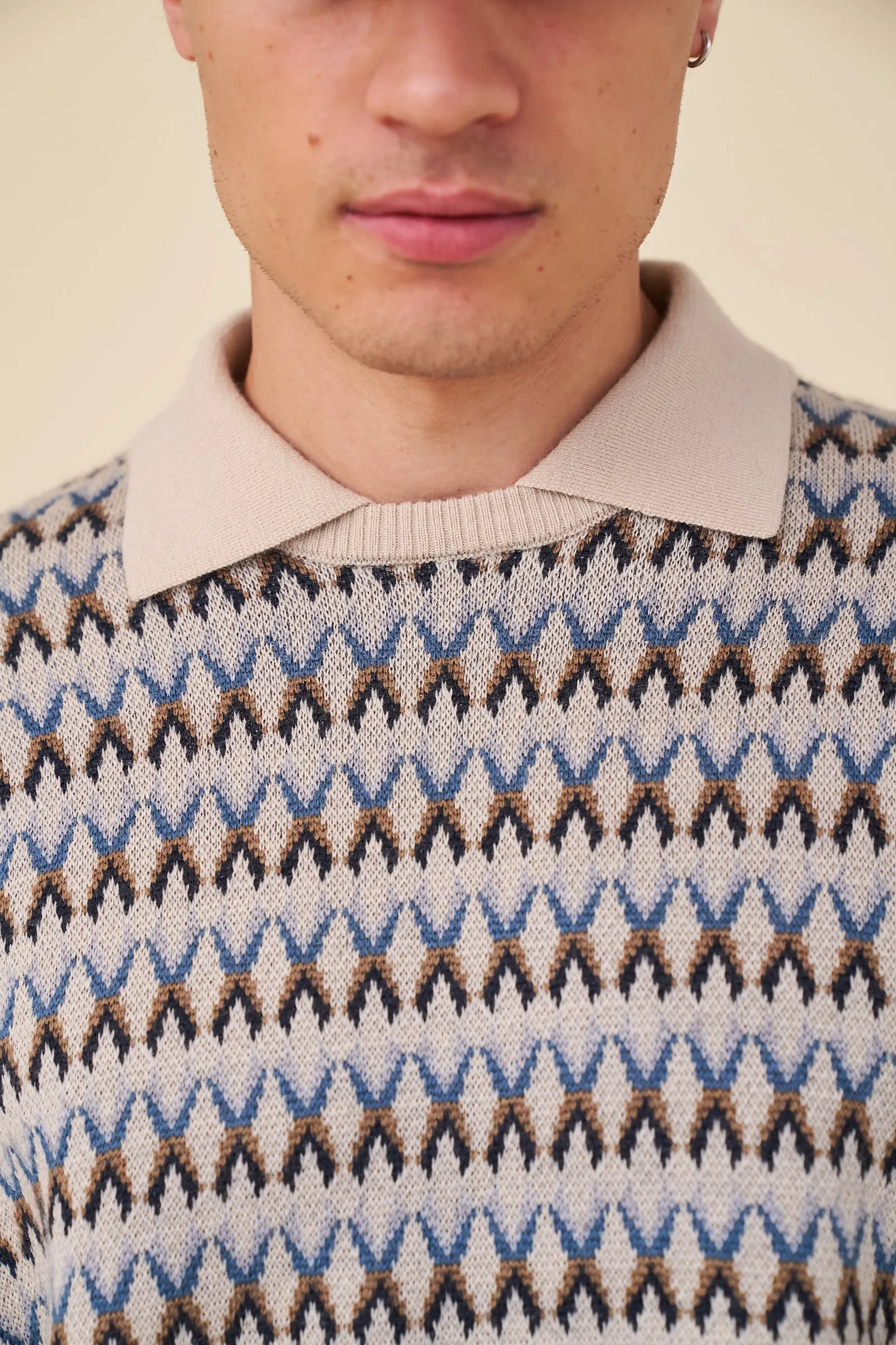 CROSBY WOOL POLO COLLAR KNIT