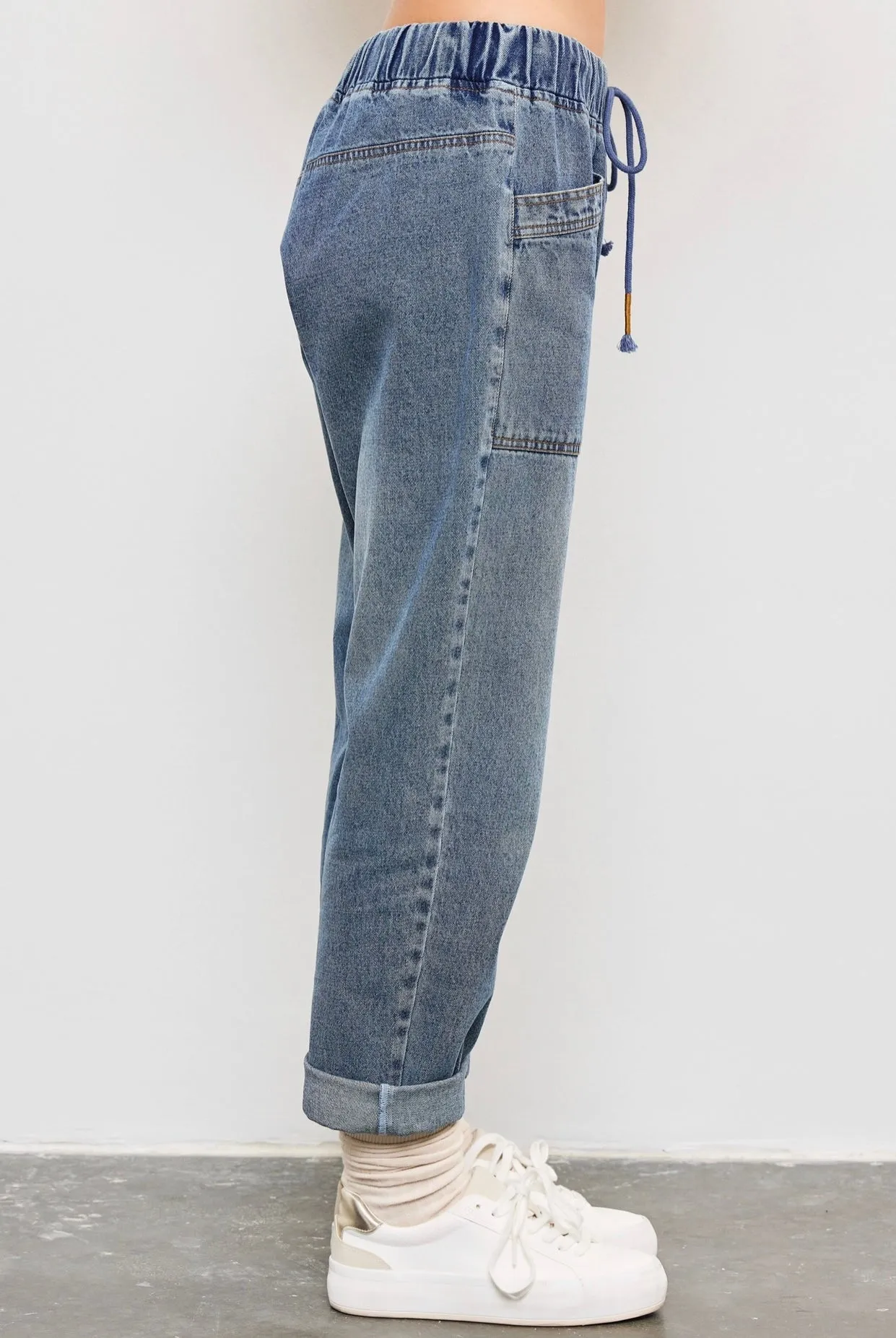 Denim Drawstring Pant