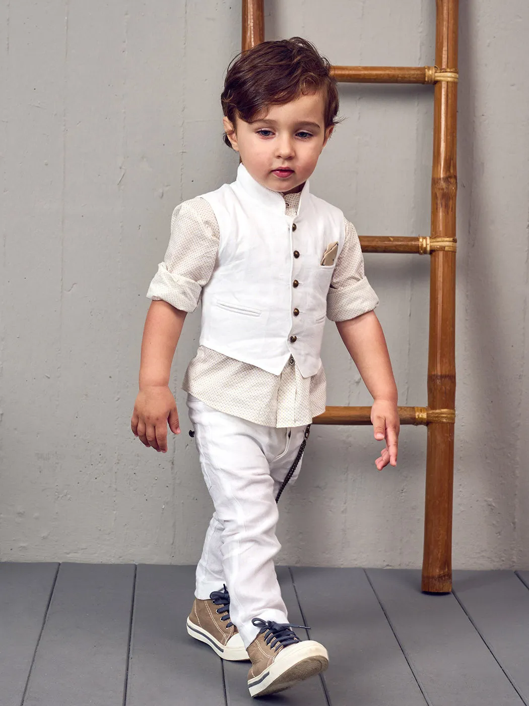 Fashionable Baptism outfit set 6pcs - JUSTIN