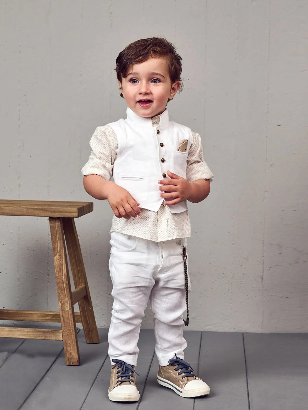 Fashionable Baptism outfit set 6pcs - JUSTIN