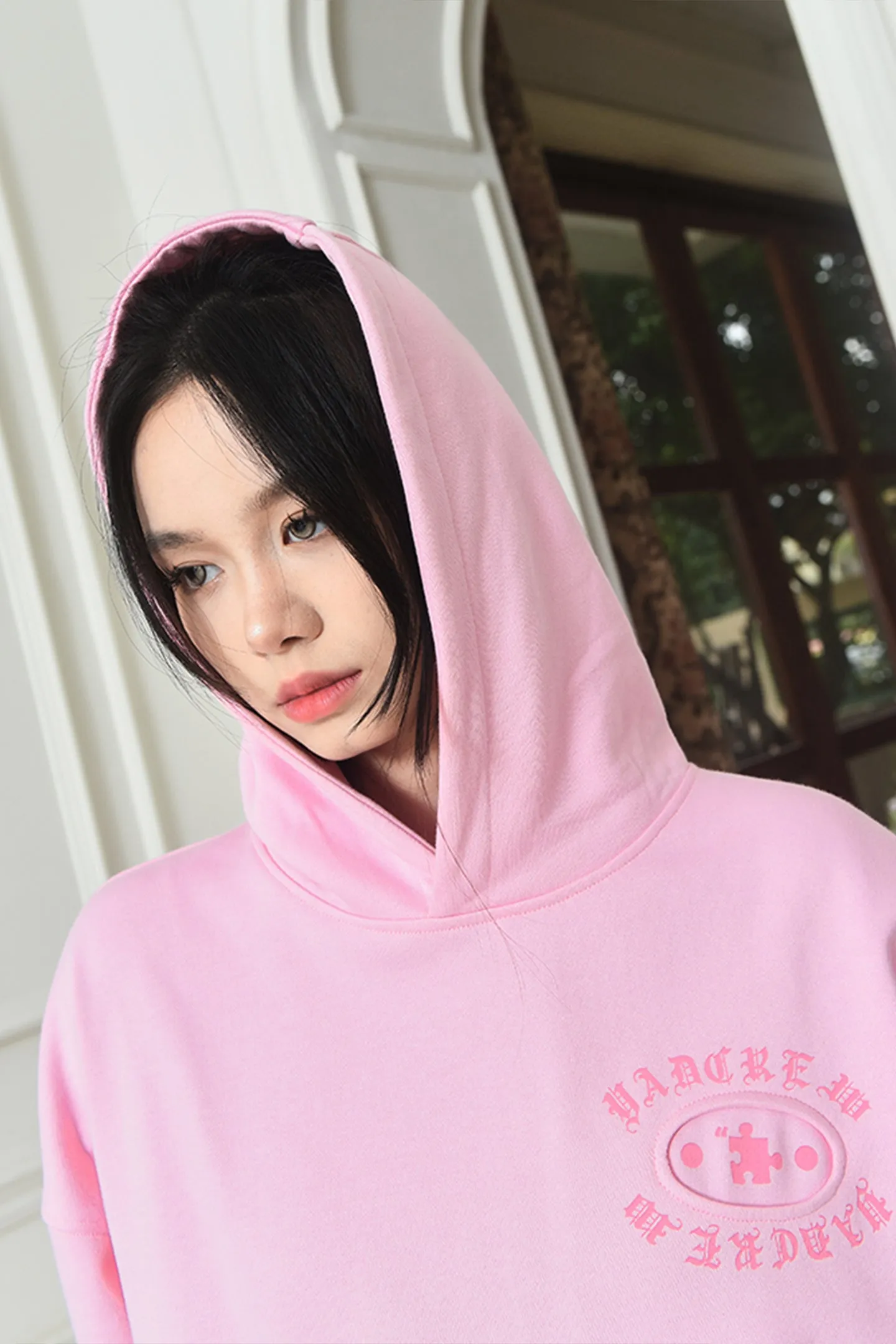 Gothic Hole Hooded Hip-hop Pocket Versatile Sweatshirt