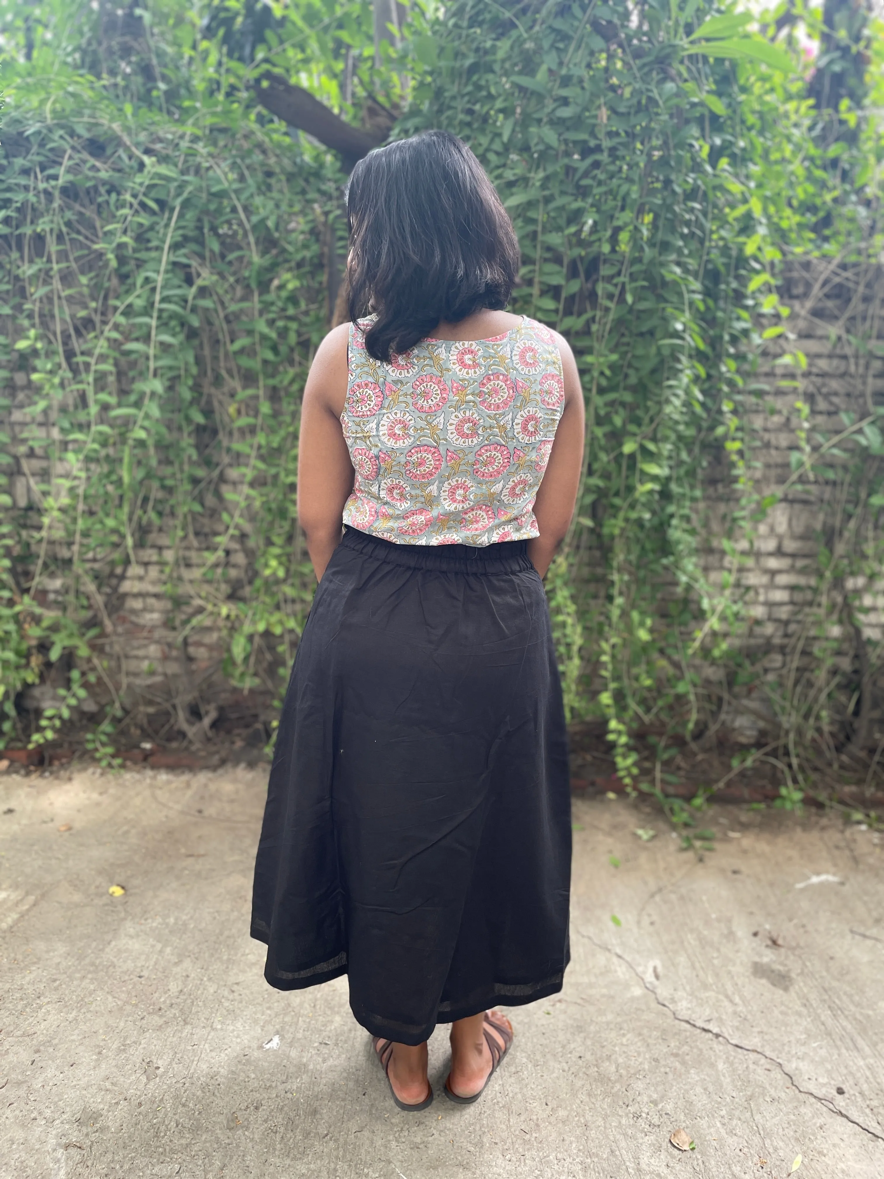 Henna Button Skirt