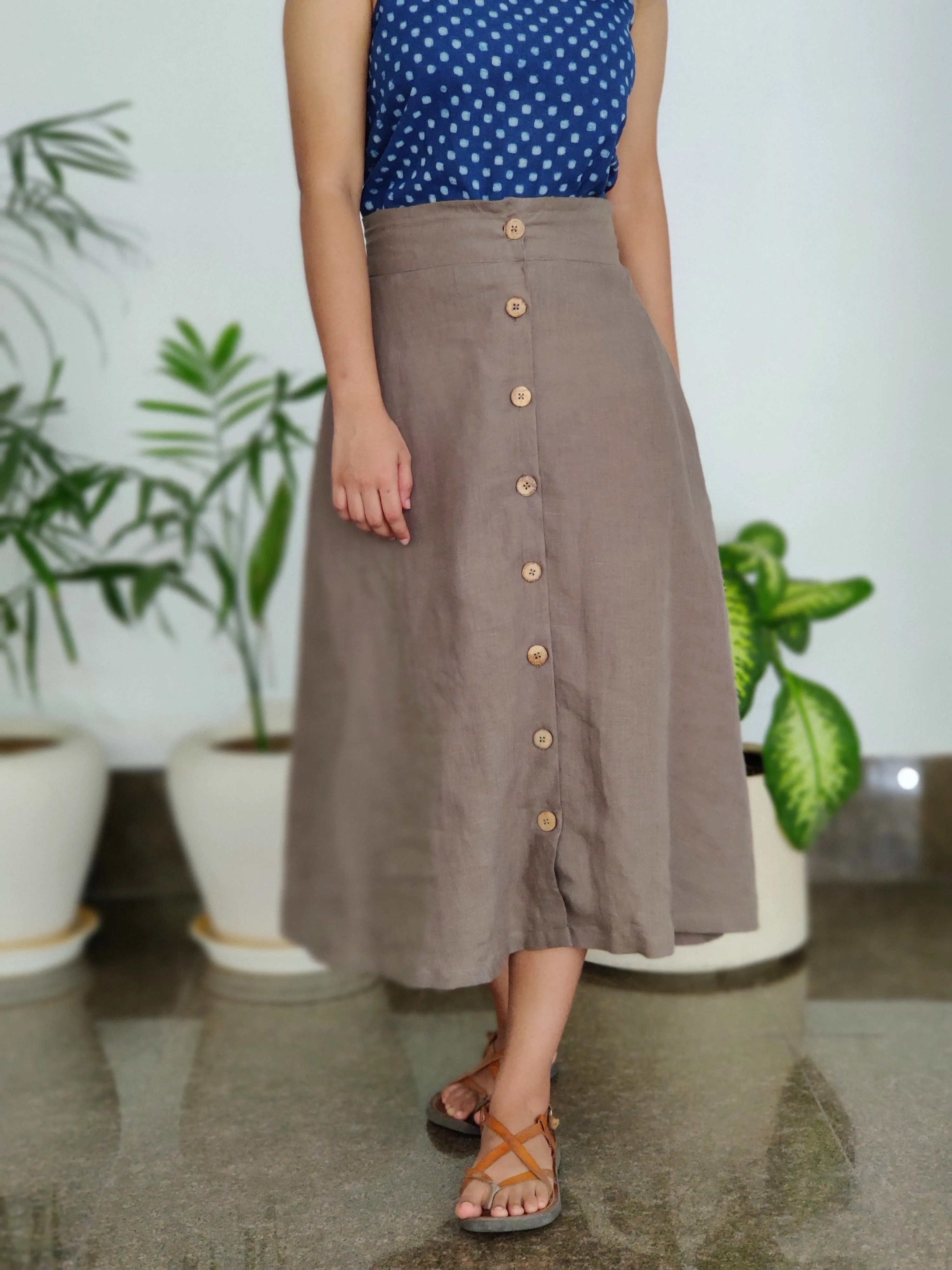 Henna Button Skirt