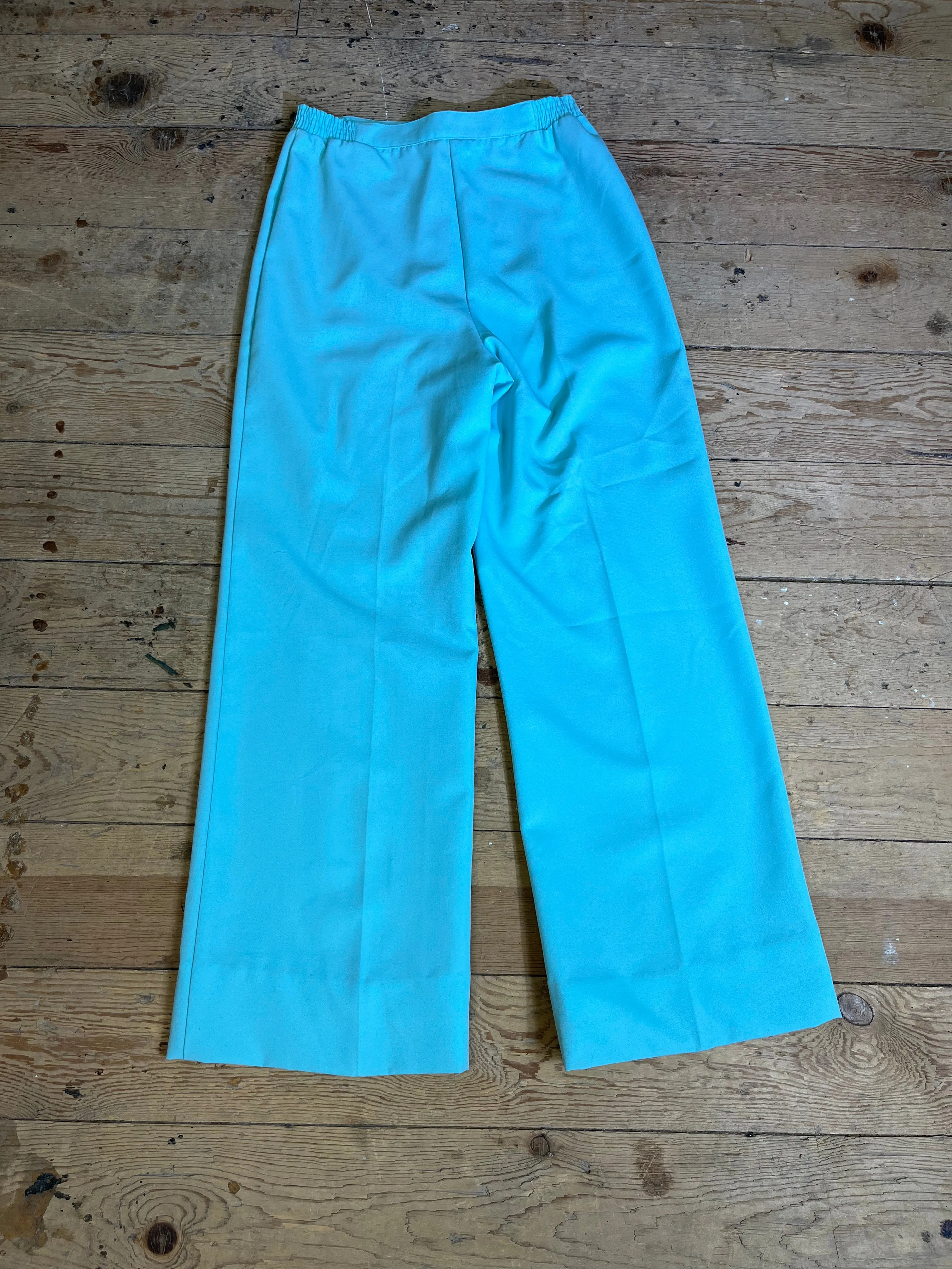 High Rise Seafoam Teal Trousers