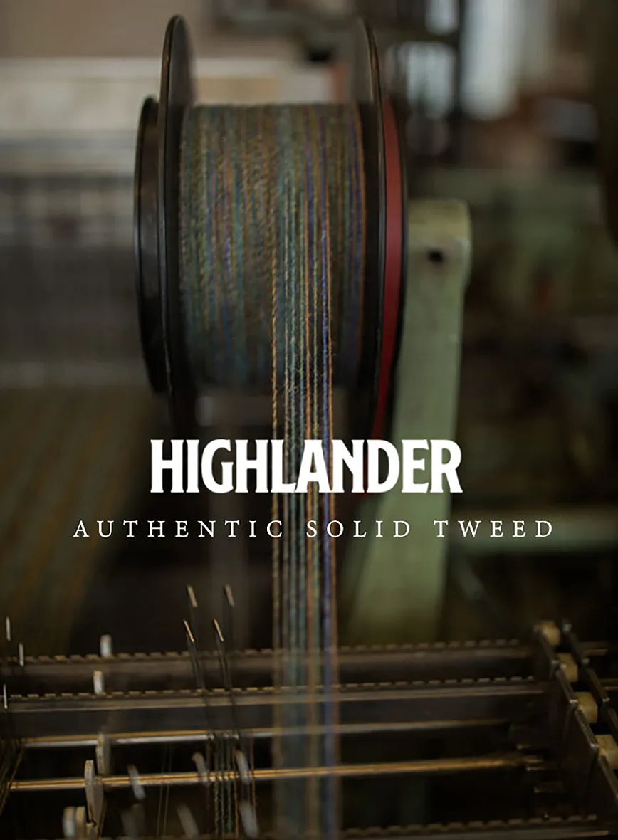 Highlander Olive Herringbone Hunter Style Tweed Jacket