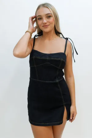 Highway Denim Romper - Dark