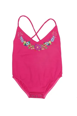 Honey Leotard Cerise with Hand Stitch