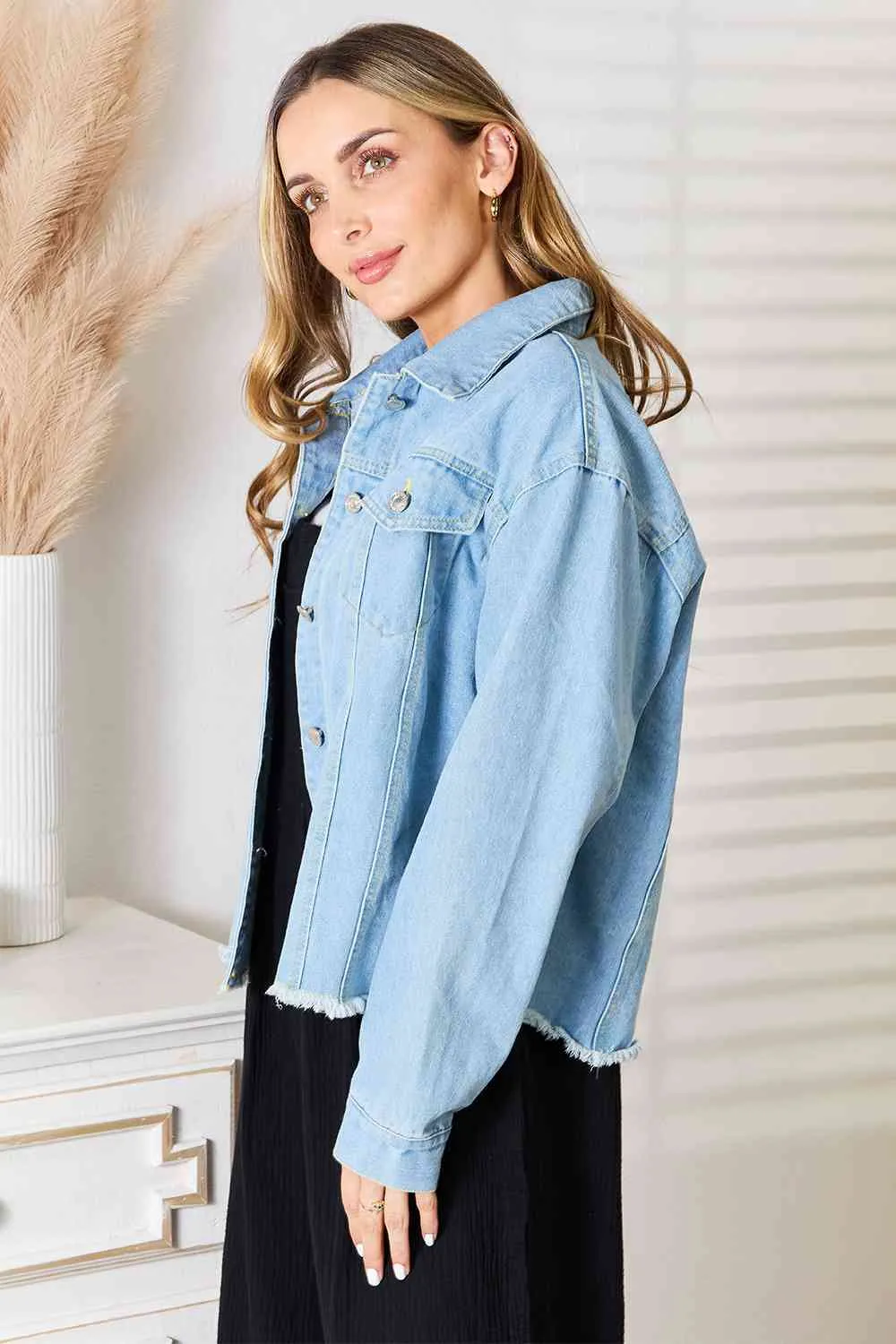 Jariann Raw Hem Denim Jacket