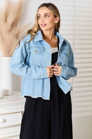 Jariann Raw Hem Denim Jacket