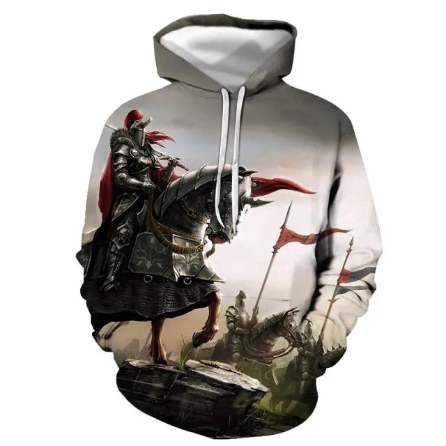 Knights Templar Commandery Hoodie - Knight On Horseback