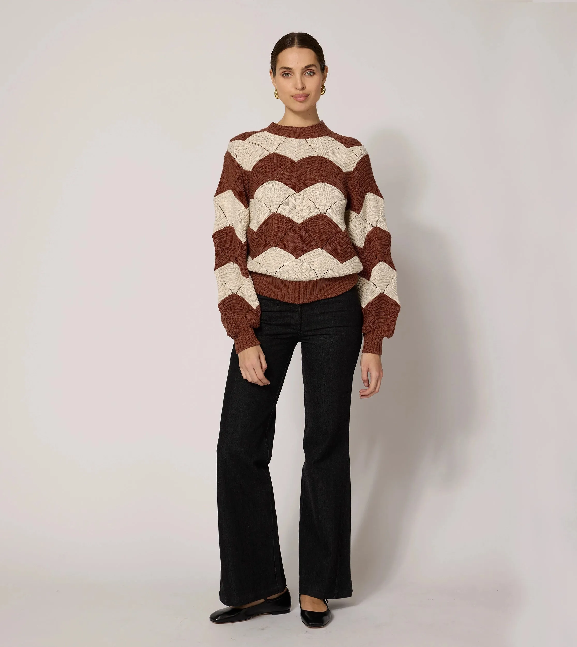 Kori Sweater | Terracotta /Ivory