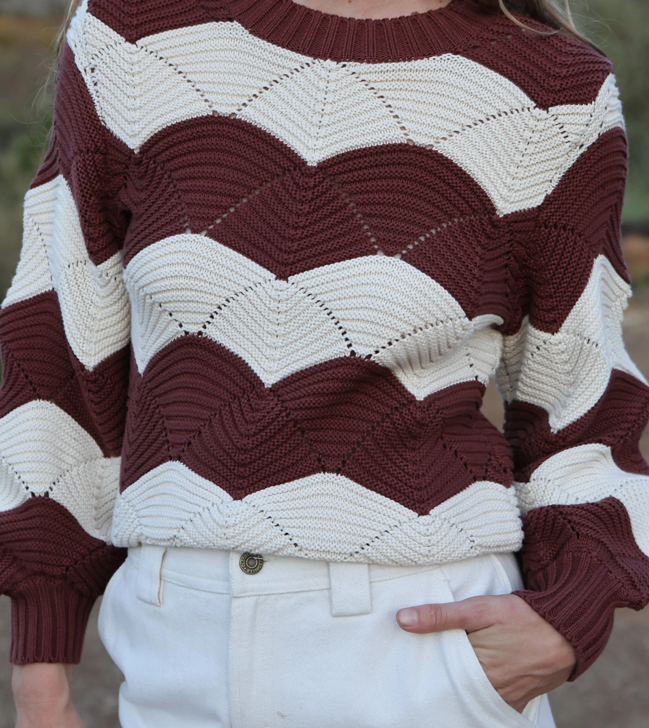 Kori Sweater | Terracotta /Ivory