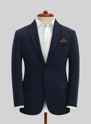 Light Weight Melange Dark Blue Tweed Jacket