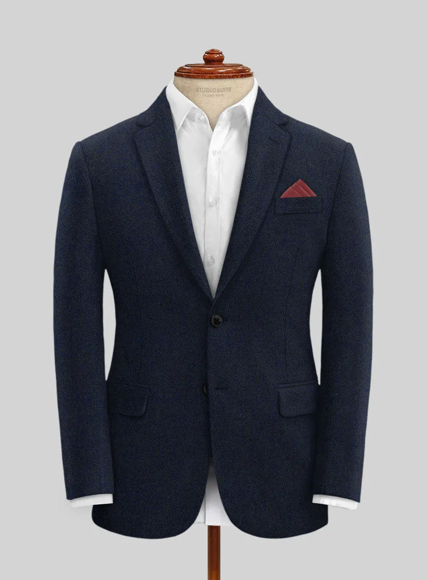 Light Weight Melange Dark Blue Tweed Jacket