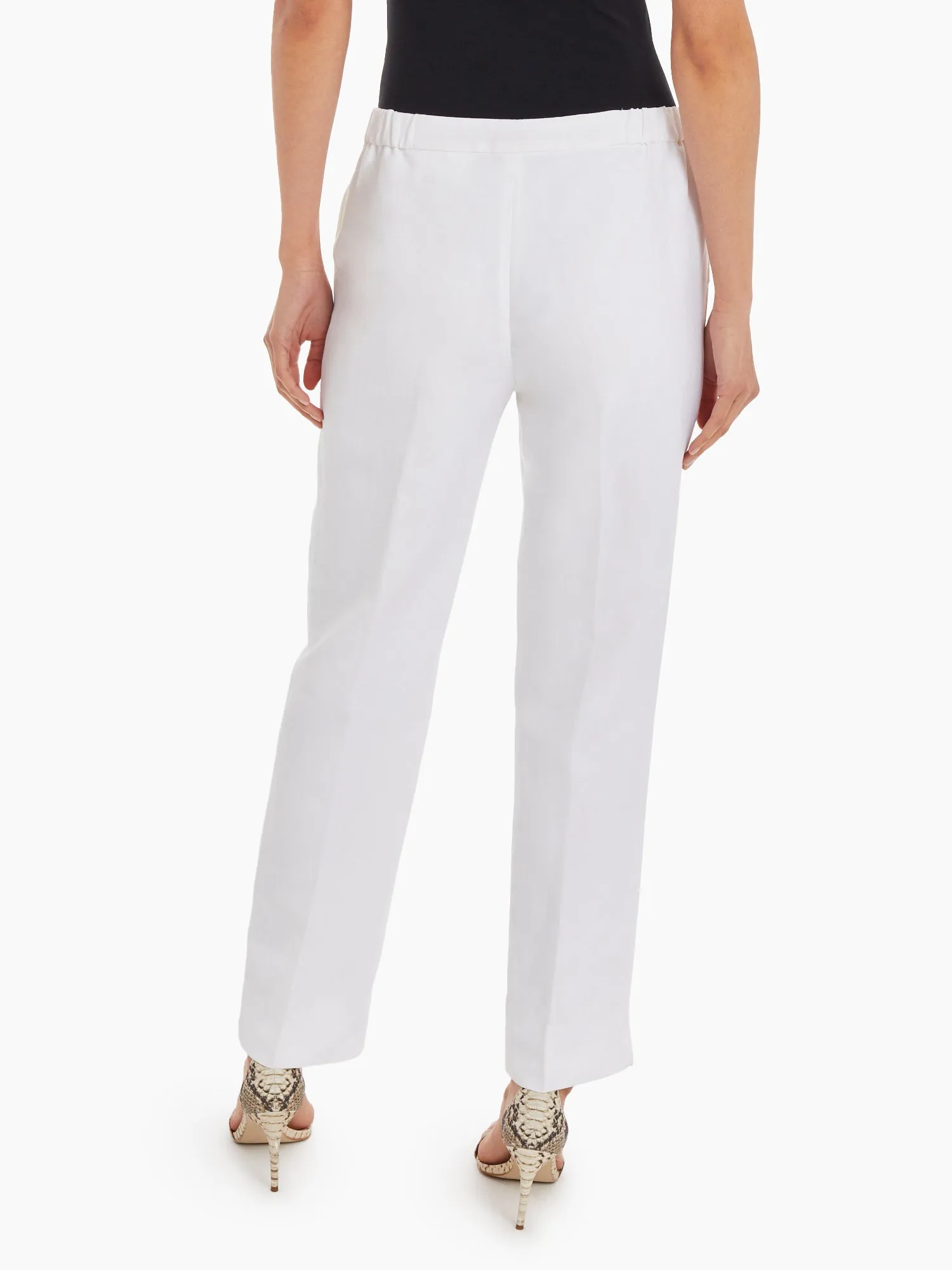 Linen Elastic Back Pants