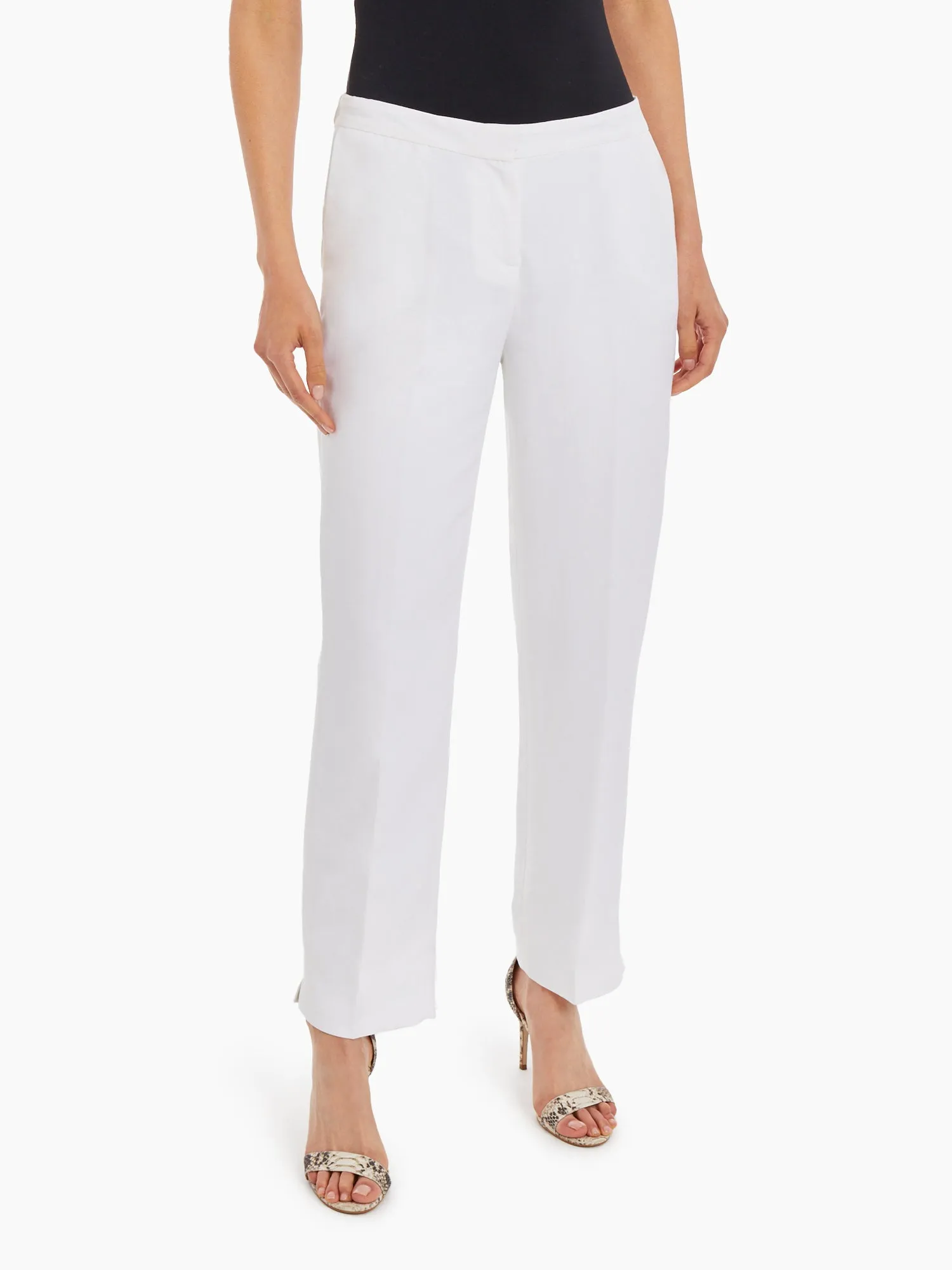 Linen Elastic Back Pants