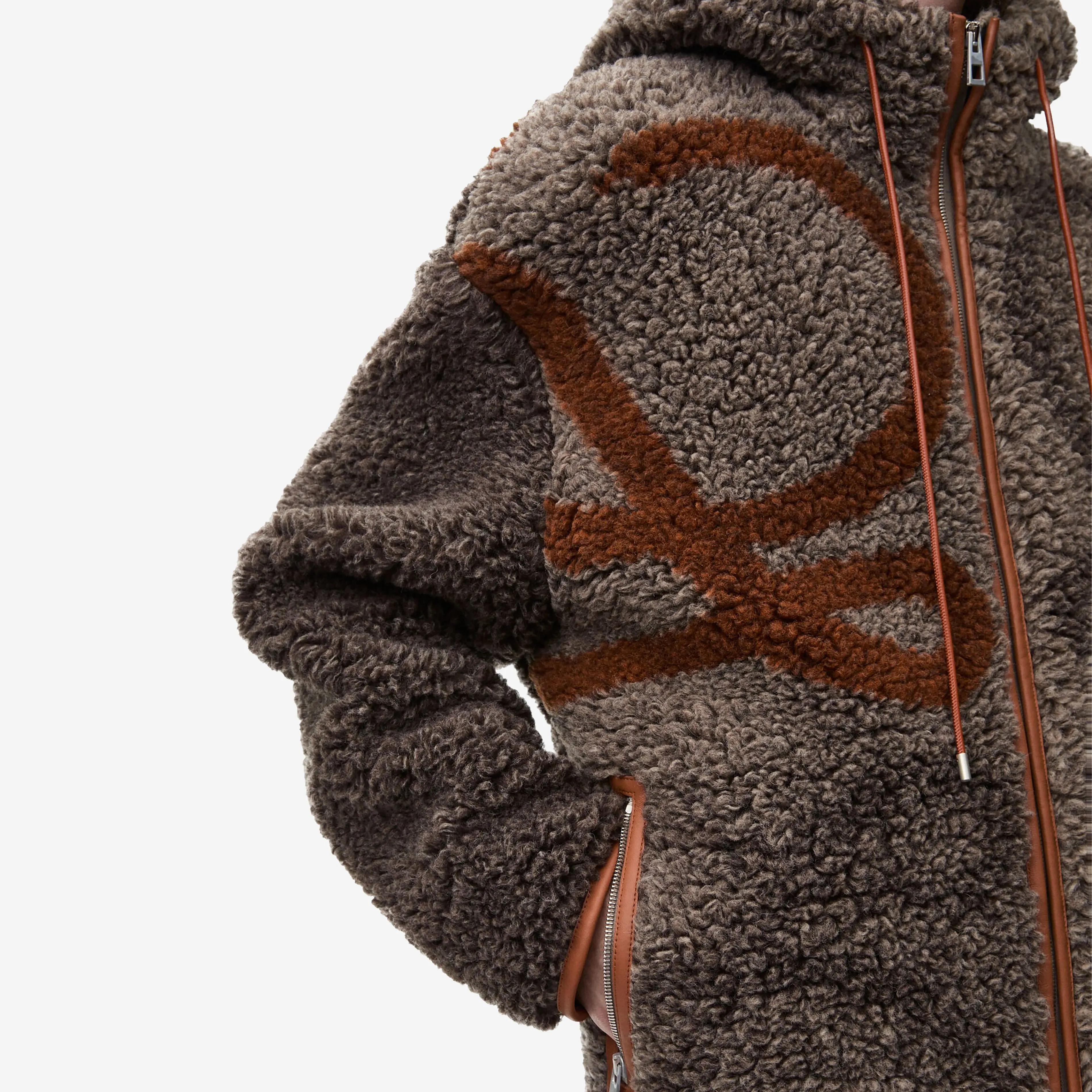 Loewe Wool Blend Anagram Hooded Jacket