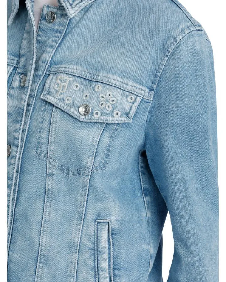 Marc Cain Eyelet Detail Denim Jacket