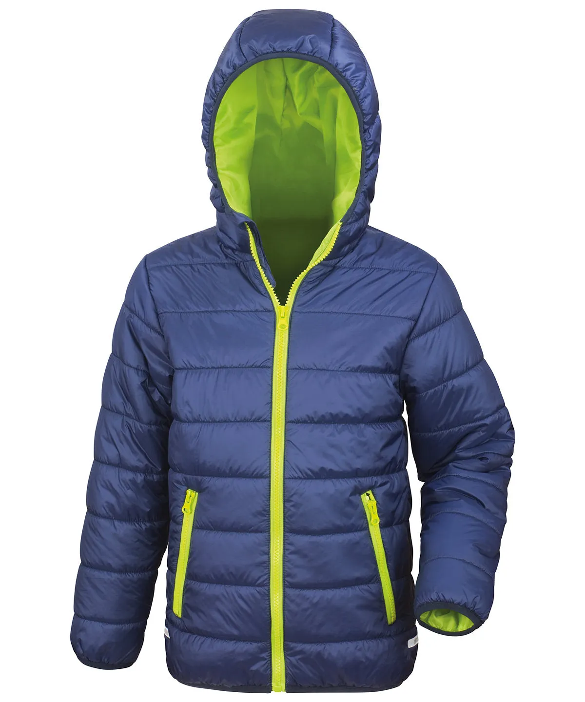 Navy/Lime - Core junior soft padded jacket