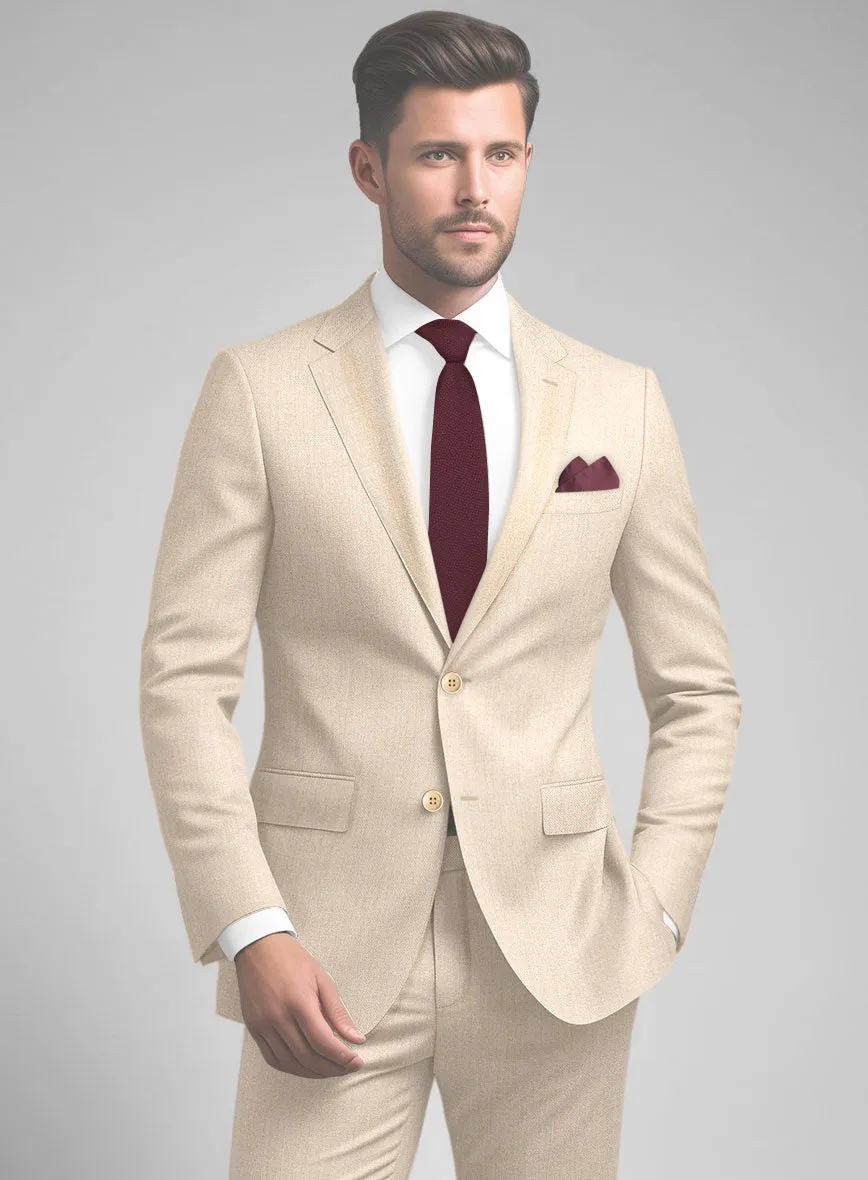 Noble Cream Wool Silk Linen Jacket