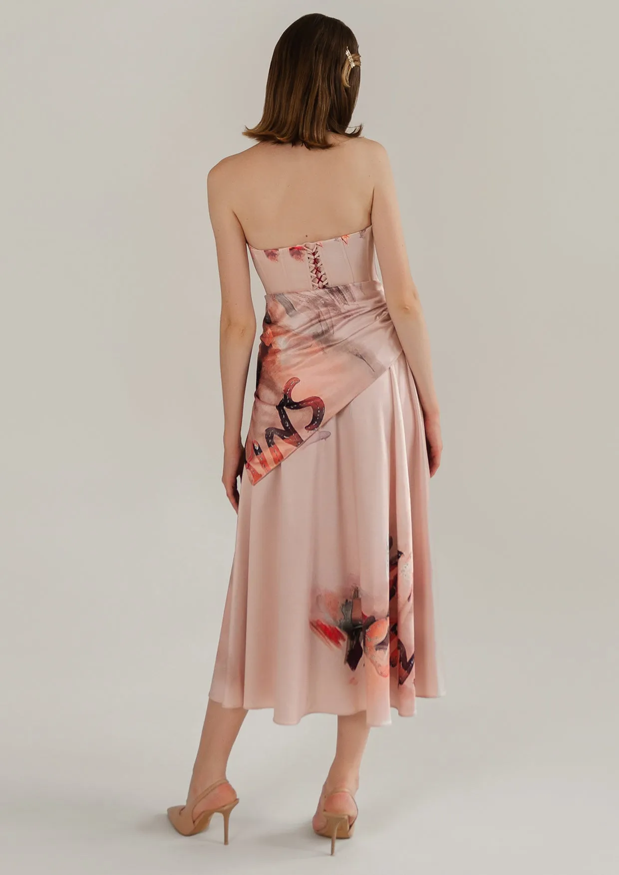 Rain Satin Midi Wrap Skirt