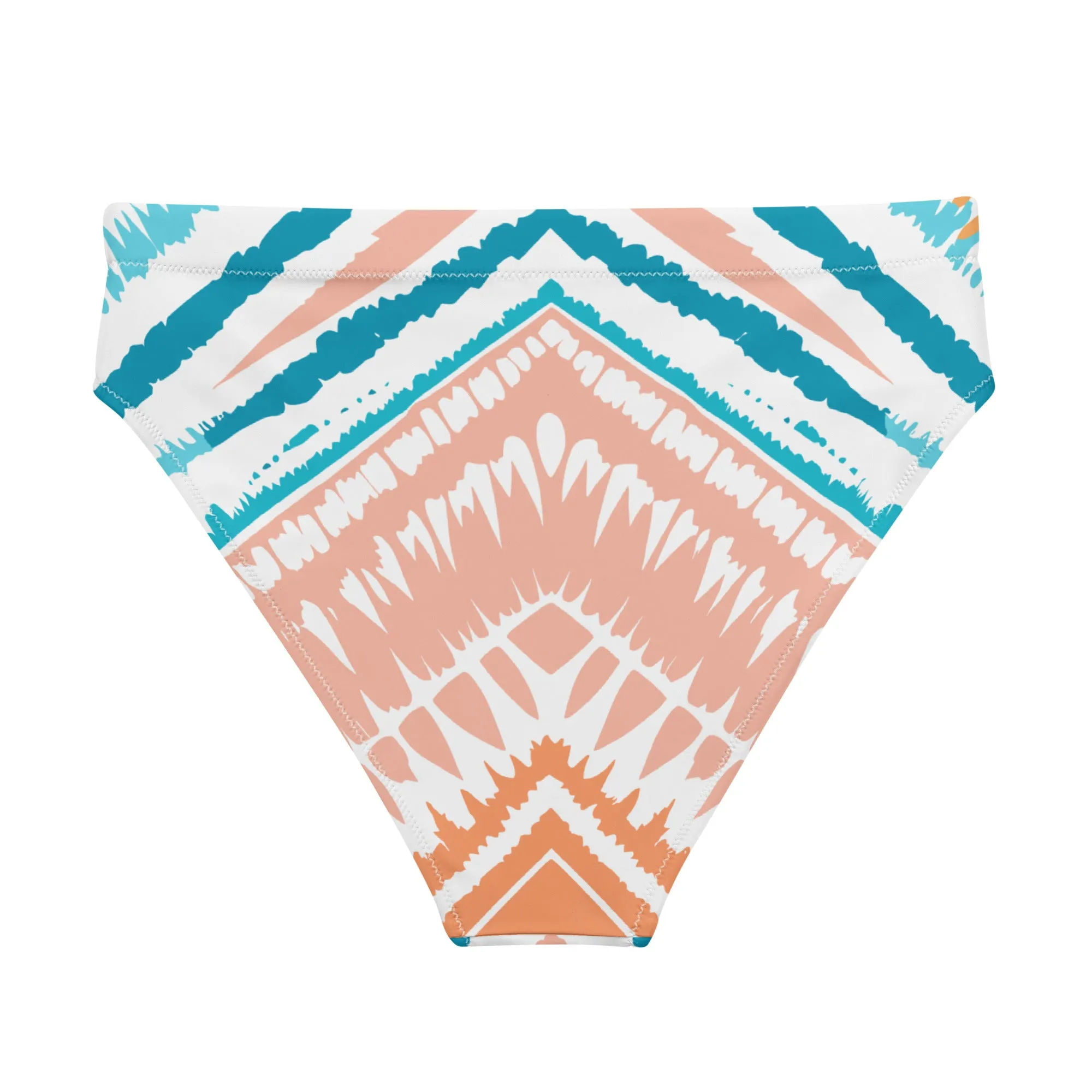 Recycled High-Waisted Bikini Bottom Peachy Blues