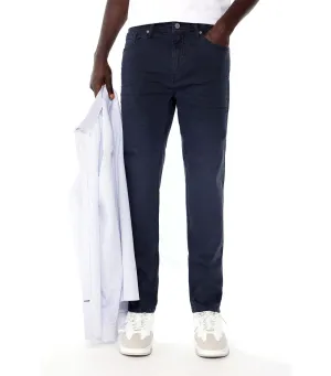 Slim Fit Colored Trousers Dark Blue