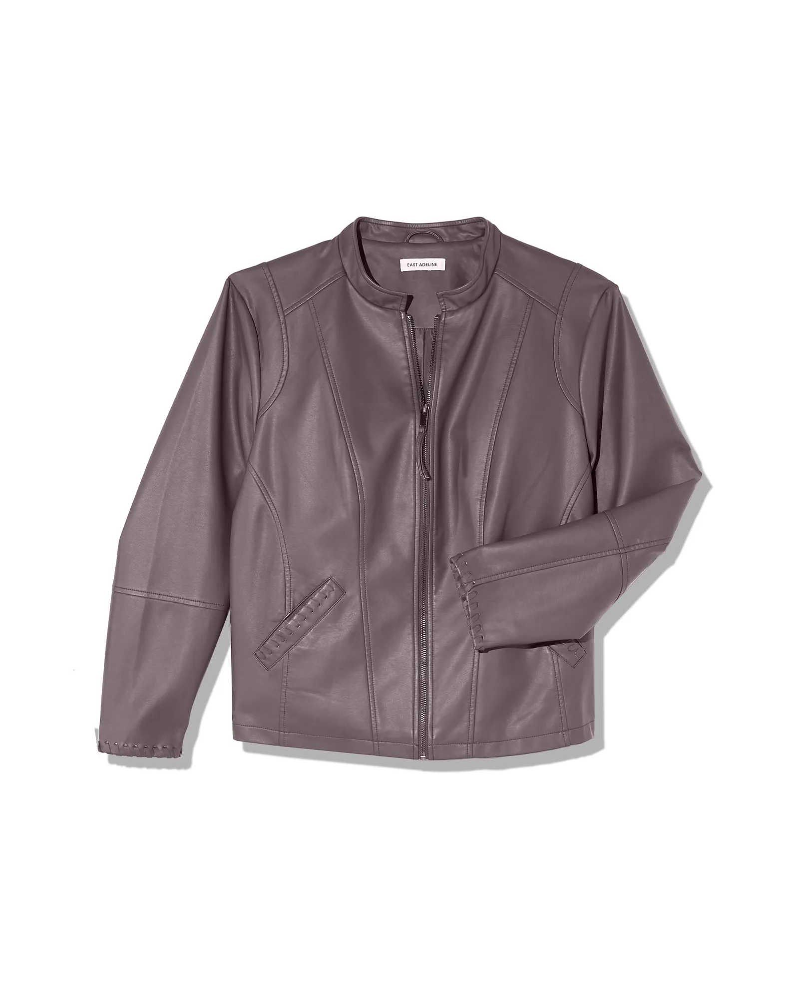 Sofia Faux Leather Jacket | Charcoal Grey