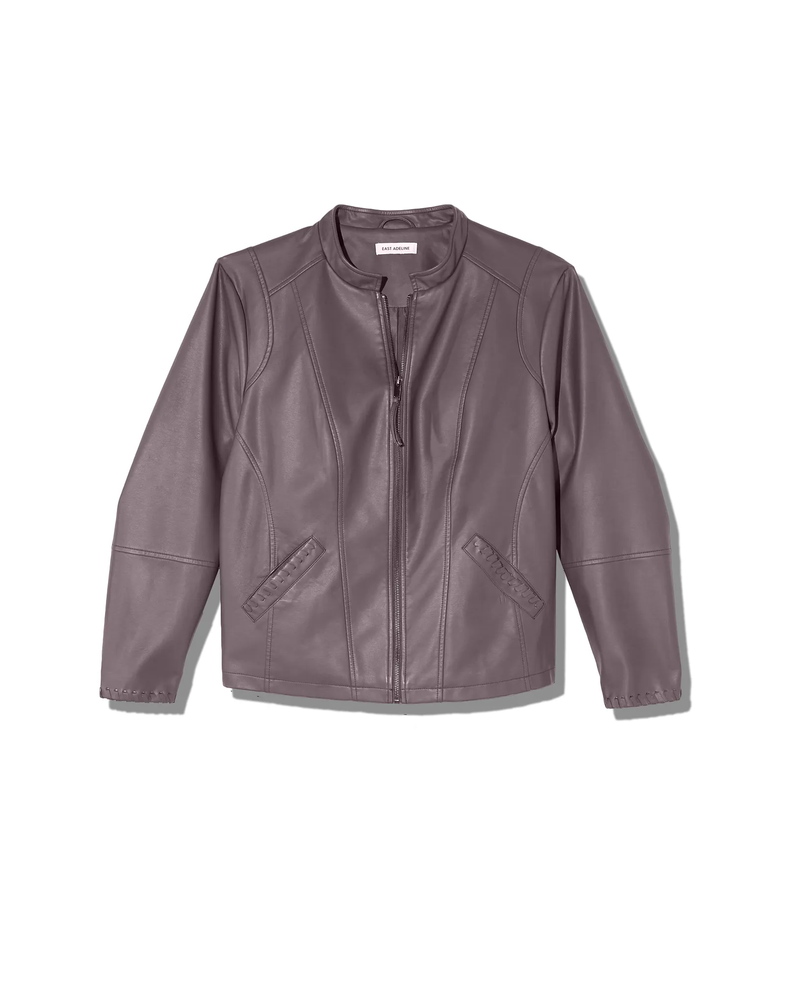 Sofia Faux Leather Jacket | Charcoal Grey