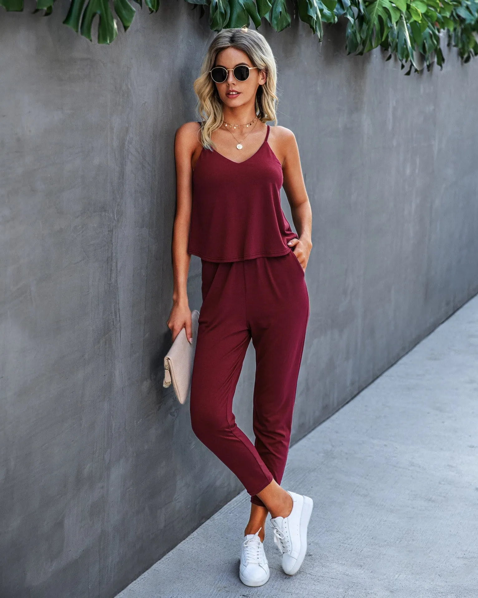 Solid Cami and Pants Coordinates