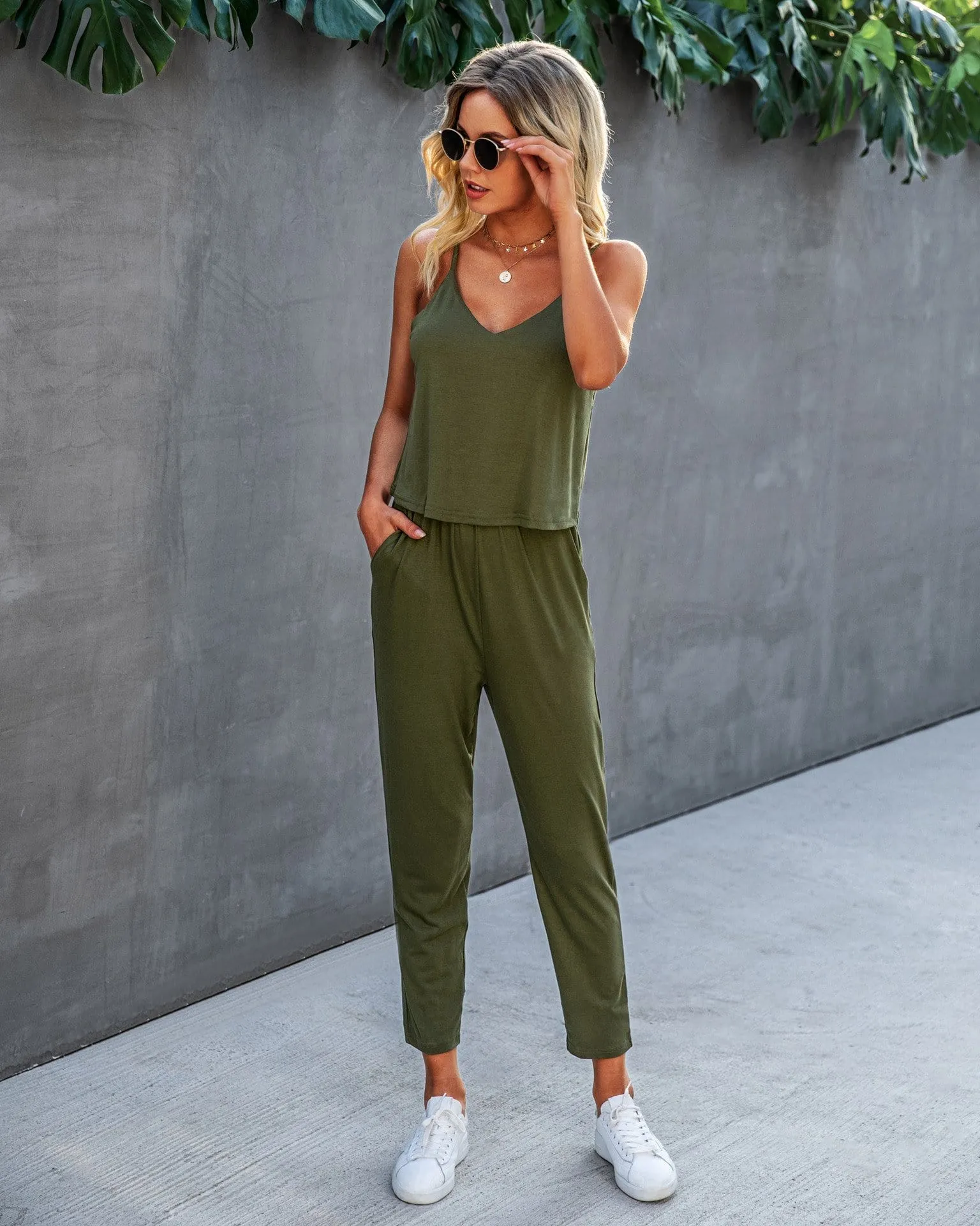 Solid Cami and Pants Coordinates