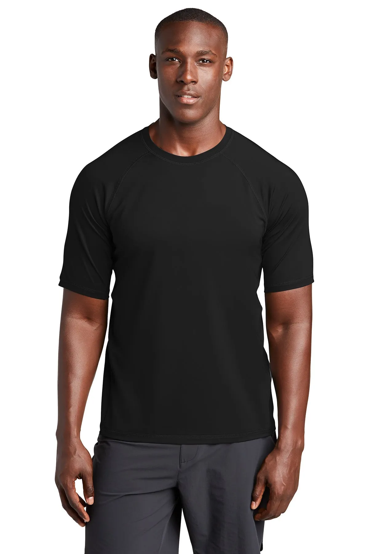 Sport-Tek Rashguard Branded Tee's, Black