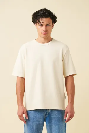 TEXTURED DUTY TEE - ECRU