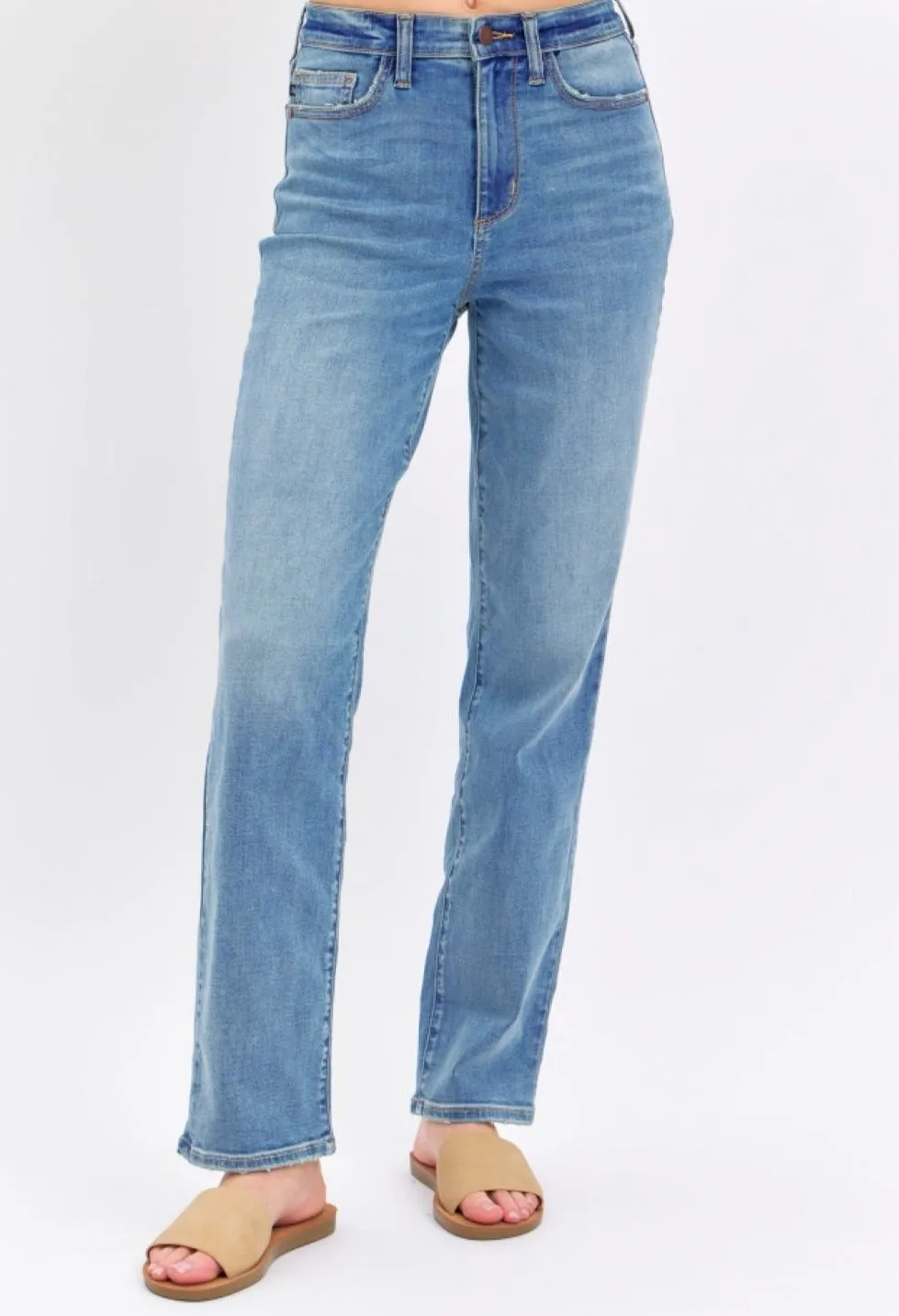 The Janelle High Waist Straight Judy Blue Jeans