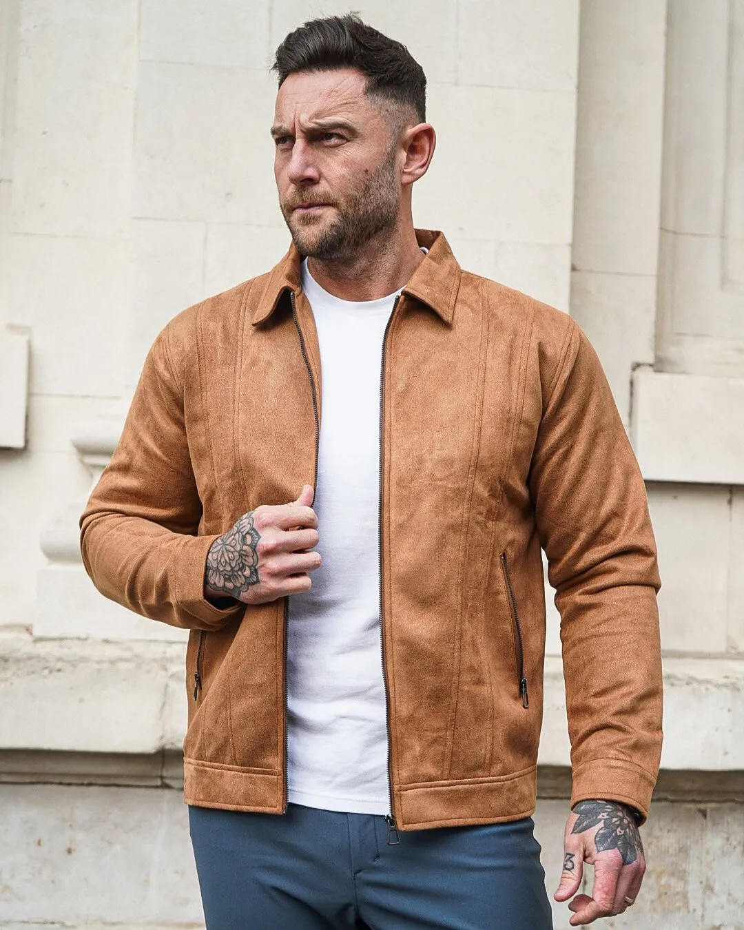 Timeless Suede Bomber Jacket New