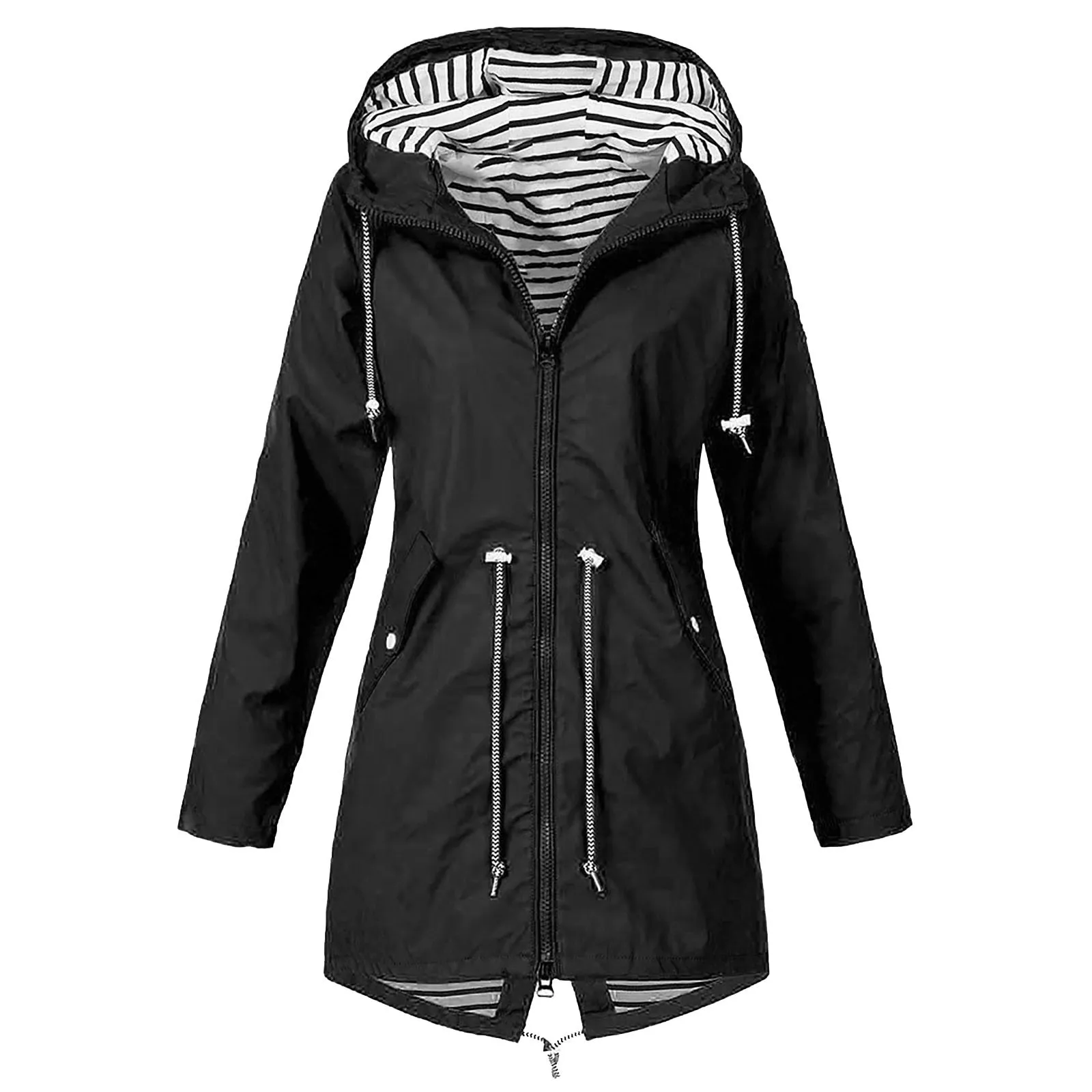 Trendy Hooded Rain Coat