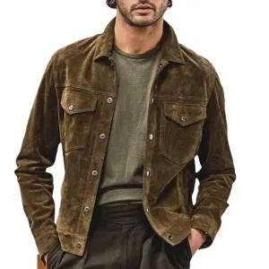 Wiaofellas  - American Vintage Mens New Casual Corduroy Jacket Coat Spring Autumn Trendy Pockets Cargo Coats Streetwear Man Hunting Jacket