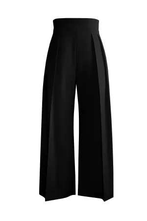 Wide-Leg Cropped Pants