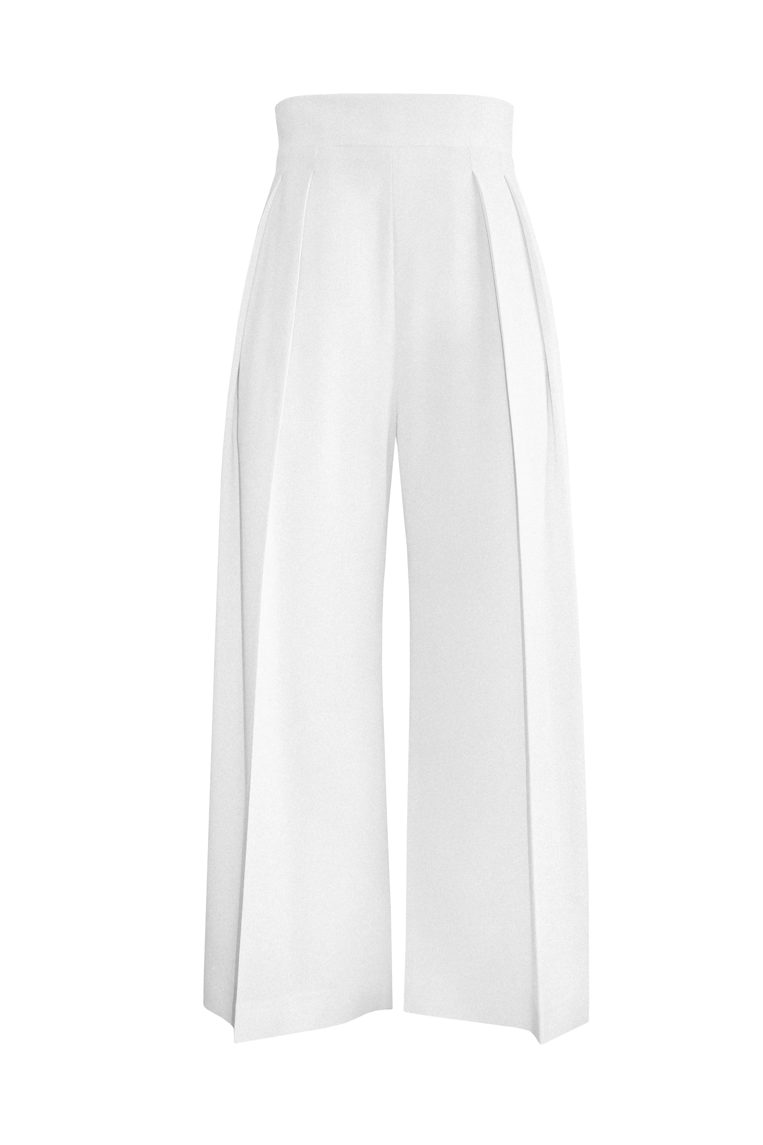 Wide-Leg Cropped Pants