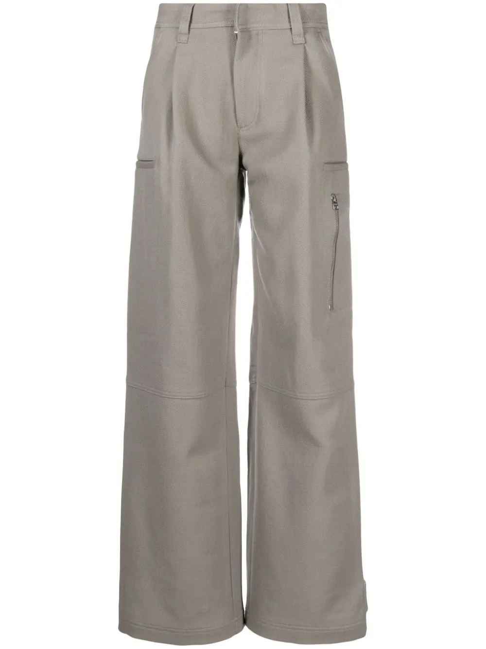 wide-leg virgin-wool trousers